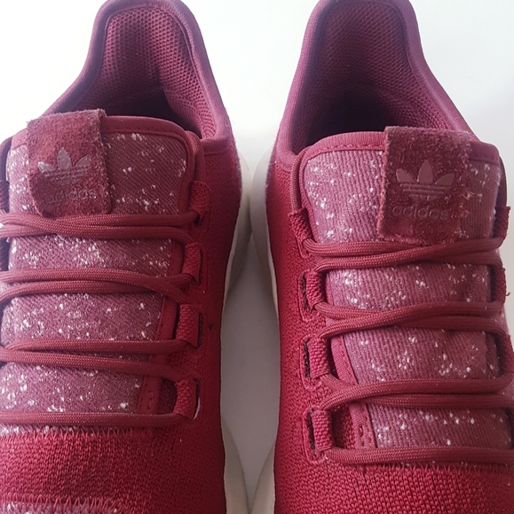 ADIDAS Burgundy Originals Tubular Shadow Athletic Running Shoe Sneakers - Picture 7 of 13